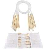 Curtzy Bambus Rundstricknadel Starter Set mit Aufbewahrungstasche (16 Paar) 16...