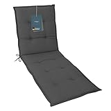 LILENO HOME Sonnenliege Auflage als [1er Set - Rollliege] in Uni Anthrazit...