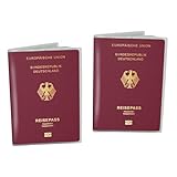 Soul-Cats 2 x Reisepass Schutzhülle Hülle transparent 13x19 cm für Pässe...