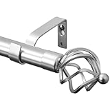 Deconovo 1 Stück Gardinenstange aus Metall Teleskopstange ausziehbar stabil mit...
