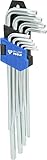 BRILLIANT TOOLS BT044019 Winkelstiftschlüssel-Satz, 9-tlg, Torx®-Profil, lang...