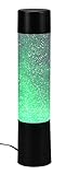 Reality Leuchten LED Tischleuchte Glitter R50871032, Kunststoff schwarz, Glas...
