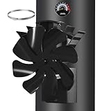 Ofenventilator Magnetisch, Kaminventilator 8 Flüge, Ofenventilator Ohne Strom,...