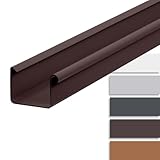 INEFA Dachrinne kunststoff Kastenrinne 200cm NW68 / 68mm Dunkelbraun...