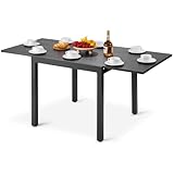 VEVOR ausziehbarer Terrassentisch Gartentisch Balkontisch (80-160 cm) aus...