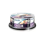 Philips DVD-R Rohlinge (4.7 GB Data/ 120 Minuten Video, 16x High Speed Aufnahme,...