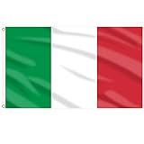 AhfuLife Italien Flagge 150 x 90cm, 1 Stück Italien Fahne Leuchtenden Farben...