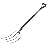 Fiskars Dunggabel, Mist- und Heugabel mit 4 Zinken, Länge: 137 cm, Hochwertige...
