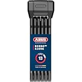 ABUS Faltschloss Bordo 6200K 90 SH - Flexibles Fahrradschloss mit Halterung -...