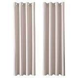 MRTREES Schallschutz Vorhang Schlafzimmer Kälteschutz Beige Gardinen Blickdicht...
