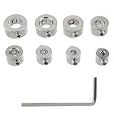 8 Stück Tiefenanschlagringe Set, 3-10mm Edelstahl Bohrtiefenbegrenzer...