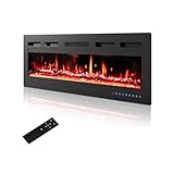 PURFINO 36'/92cm Elektrokamin Wandkamin - Einstellbare 12 Farben LED Flamme &...