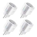 UPXNBOR Smart Steckdose, 16A Smart Home WLAN Steckdose mit Strommessung, Alexa...