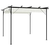 vidaXL Pergola mit Versenkbarem Dach Schiebedach Terrassenüberdachung Garten...