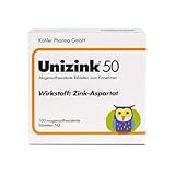 Unizink 50 magensaftresisitente Tabletten, effektive Zinkversorgung für ein...