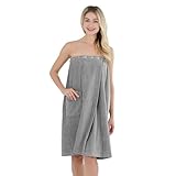 Winthome Saunakilt Damen 100% Baumwolle Weich, Saunatuch Damen mit Knopf,...