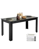 VEVOR Rechteckiger Esstisch Küchentisch Holztisch (160 cm / 150 kg belastbar)...
