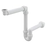 AlcaPlast A434 Raumspar Siphon 5/4' x DN40 | für Waschtisch Unterschrank oder...