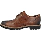 Clarks Herren Batcombe Wing Derbys, Dark Tan Lea, 45 EU