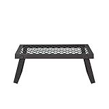 Amazon Basics Robuster, klappbarer Camping Grill, Mittelgroß, Schwarz