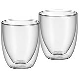 WMF Kult doppelwandige Cappuccino Gläser Set 2-teilig, doppelwandige Gläser...