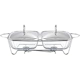 AMBITION Speisewärmer mit Glaseinsatz 2 x 2,5L Helios Warmhaltebehälter...