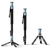 SIRUI AM-404FL Kamera Wanderstock Einbeinstativ Monopod mit Standfuß,190 cm...