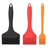 3er Set Backpinsel Silikon, Silikonpinsel Küche 21cm Länge, Extra Breiter...