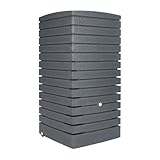 FLORANTIA Regentonne eckig Regenwassertank Quadrum 320 Liter anthrazit aus UV-...