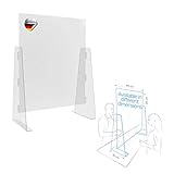 bonmedico Spuckschutz Thekenaufsatz aus transparentem Acrylglas,...