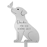 Namalu Hund Gedenkstein Outdoor Grabschmuck Metal Grabplatte mit Gravur...