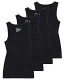 Comfneat Damen 4-Pack Tank Tops Stretch Baumwolle Elasthan Bequeme Unterhemden...