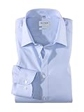 Olymp Herren Hemd Level 5 Body Fit Langarm, Bleu, 40