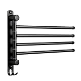 JSVER Edelstahl Handtuchhalter Bad Schwenkbar 4 armig Handtuchstange Wandmontage...
