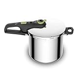 Tefal Secure Trendy 8L Schnellkochtopf mit Korb - Zwei Programme, Gemüse und...