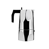 Alessi MT18/6 Espressomaschine Ossidiana, Edelstahl, Alu, 8 x 23.5 x 11.5 cm