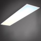 B.K.Licht - Deckenlampe mit Fernbedienung, dimmbar, ultraflach, LED Panel, LED...