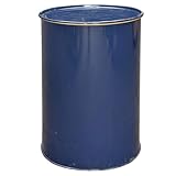 plasteo® 200 Liter Metallfass Grün Blau Türkis Tonne mit Deckel Stahlfass...