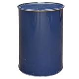 plasteo® 200 Liter Metallfass Tonne mit Deckel Stahlfass Ölfass Feuertonne...