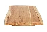 SAM Tischplatte 60x40 cm Curtis, Holzplatte Akazienholz massiv + naturfarben +...