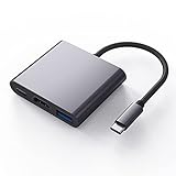 ElecMoga USB C auf HDMI Adapter 4K, 3 in 1 Multiport Typ C HDMI Adapter mit USB...
