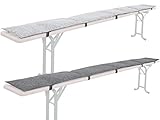 DuneDesign Filz: 2er Set Gepolsterte Bierbankauflagen 220 cm - 2-Farbige...