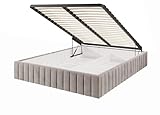 MOEBELPAKET Prato T10 - Polsterbett mit Bettkasten 160 x 200 cm, Designerbett...
