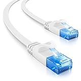 deleyCON 5m CAT6 Flaches Netzwerkkabel 1000 Mbit Gigabit LAN - Cat 6 RJ45...