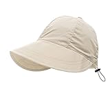 MAKFORT Sonnenhut Faltbarer Sommerhut Damen Atmungsaktiv Mütze Visor Cap...