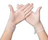 Vinylhandschuhe in Gr. L | 100 Stück Transparent | Vinyl Einweghandschuh...
