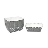 Frau WunderVoll® Kuchen Backformen 24 Stück, grau, weiße Punkte/Mini...