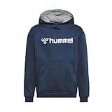 hummel Unisex Kinder Hmlmover Cotton Hoodie Kids Sweatshirt, Marine, 152 EU