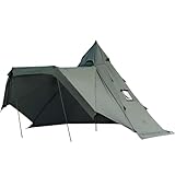 TOMOUNT Zelt Tipi Baumwolle Indianerzelt 2,8m Hoch Firstzelt für 6-8 Personen...