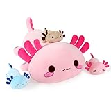 Shownicer Plüschtier Axolotl Kuscheltier Stofftier Kawaii Plüsch, Mama & 3...